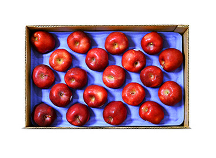 Manzana roja caja
